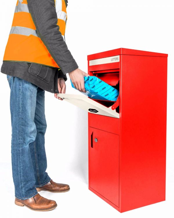 Grosser roter Smart Parcel Box Paketbriefkasten