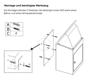 Montageskizze von Smart Parcel Box