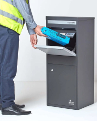 SMART PARCEL BOX™ L grau, große Brief- & Paketbox für alle Paketdienste