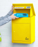 SMART PARCEL BOX™ Paketbriefkasten gelb, Wandbriefkasten mit Paketfach