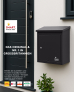 SMART PARCEL BOX™ Paketbriefkasten schwarz, Wandbriefkasten mit Paketfach