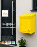 SMART PARCEL BOX™ Paketbriefkasten gelb, Wandbriefkasten mit Paketfach
