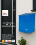 SMART PARCEL BOX™ Paketbriefkasten blau, Wandbriefkasten mit Paketfach
