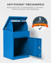 SMART PARCEL BOX™ Paketbriefkasten blau, Wandbriefkasten mit Paketfach
