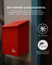 SMART PARCEL BOX™ Paketbriefkasten rot, Wandbriefkasten mit Paketfach