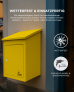 SMART PARCEL BOX™ Paketbriefkasten gelb, Wandbriefkasten mit Paketfach