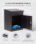 SMART PARCEL BOX™ Paketbriefkasten schwarz, Wandbriefkasten mit Paketfach