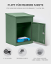 SMART PARCEL BOX™ Paketbriefkasten grün, Wandbriefkasten mit Paketfach