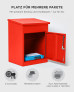 SMART PARCEL BOX™ Paketbriefkasten rot, Wandbriefkasten mit Paketfach