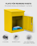 SMART PARCEL BOX™ Paketbriefkasten gelb, Wandbriefkasten mit Paketfach