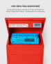 SMART PARCEL BOX™ Paketbriefkasten rot, Wandbriefkasten mit Paketfach