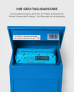 SMART PARCEL BOX™ Paketbriefkasten blau, Wandbriefkasten mit Paketfach