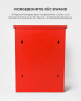 SMART PARCEL BOX™ Paketbriefkasten rot, Wandbriefkasten mit Paketfach