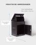 SMART PARCEL BOX™ Paketbriefkasten schwarz, Wandbriefkasten mit Paketfach