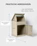 SMART PARCEL BOX™ Paketbriefkasten creme, Wandbriefkasten mit Paketfach