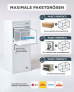 SMART PARCEL BOX™ Großer Paketbriefkasten, Entnahme hinten und vorne, weiß