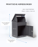 SMART PARCEL BOX™ Paketbriefkasten grau, Wandbriefkasten mit Paketfach