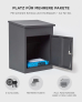 SMART PARCEL BOX™ Paketbriefkasten grau, Wandbriefkasten mit Paketfach