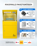 SMART PARCEL BOX™ Paketbriefkasten gelb, Wandbriefkasten mit Paketfach
