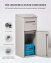 SMART PARCEL BOX™ XXL – Paketbriefkasten creme mit Schrägdach
