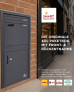 SMART PARCEL BOX™ XL schwarz, großer Standbriefkasten mit Paketbox