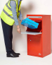 SMART PARCEL BOX™ XL rot, großer freistehender Briefkasten mit Paketbox