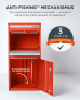 SMART PARCEL BOX™ XL rot, großer freistehender Briefkasten mit Paketbox