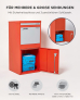 SMART PARCEL BOX™ XL rot, großer freistehender Briefkasten mit Paketbox