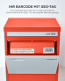 SMART PARCEL BOX™ XL rot, großer freistehender Briefkasten mit Paketbox