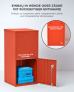 SMART PARCEL BOX™ XL rot, großer freistehender Briefkasten mit Paketbox