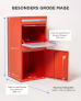 SMART PARCEL BOX™ XL rot, großer freistehender Briefkasten mit Paketbox