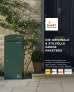 SMART PARCEL BOX™ XXL grün mit Bogendach, Standbriefkasten mit Paketbox
