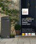 SMART PARCEL BOX™ XXL anthrazit mit Bogendach, Standbriefkasten mit Paketbox