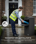 SMART PARCEL BOX™ XXL anthrazit mit Bogendach, Standbriefkasten mit Paketbox