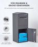 SMART PARCEL BOX™ XXL anthrazit mit Bogendach, Standbriefkasten mit Paketbox