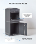 SMART PARCEL BOX™ XXL anthrazit mit Bogendach, Standbriefkasten mit Paketbox