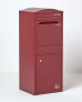 SMART PARCEL BOX™ XXL bordeaux mit Bogendach, Briefkasten mit Paketbox