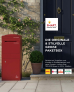 SMART PARCEL BOX™ XXL bordeaux mit Bogendach, Briefkasten mit Paketbox