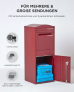 SMART PARCEL BOX™ XXL bordeaux mit Bogendach, Briefkasten mit Paketbox