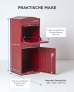 SMART PARCEL BOX™ XXL bordeaux mit Bogendach, Briefkasten mit Paketbox