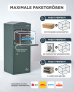 SMART PARCEL BOX™ XXL grün mit Bogendach, Standbriefkasten mit Paketbox