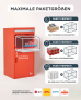 SMART PARCEL BOX™ XL rot, großer freistehender Briefkasten mit Paketbox